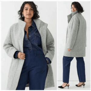 J.Crew Italian Stadium Cloth Nello Gori Wool Coat in Gray